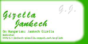 gizella jankech business card